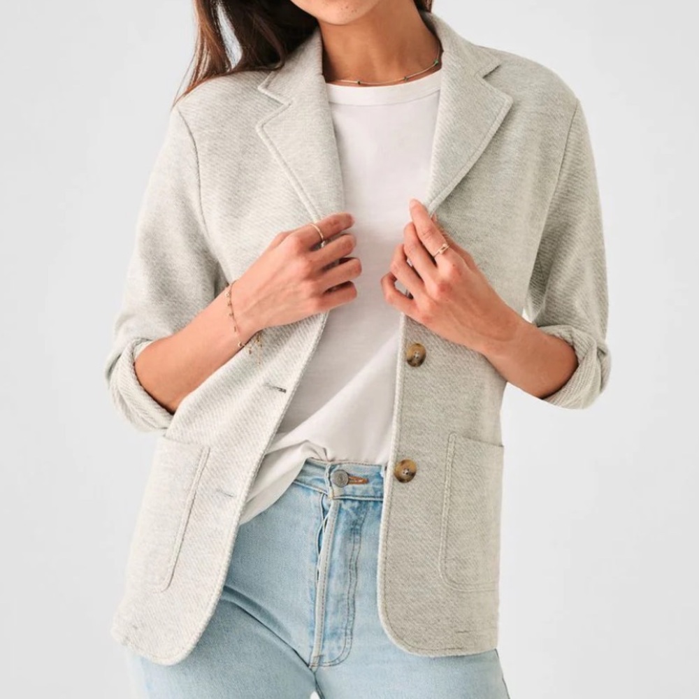 Faherty Inlet Blazer in Heather Grey